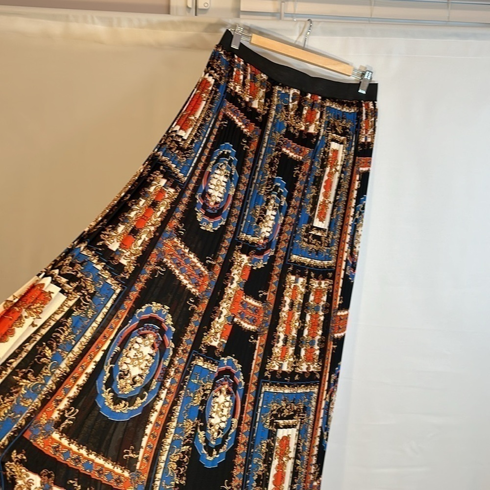 Truly 4 You Maxi Skirt Pleated Retro Elastic Waistband Fully Lined Size M NWOT - Picture 10 of 16